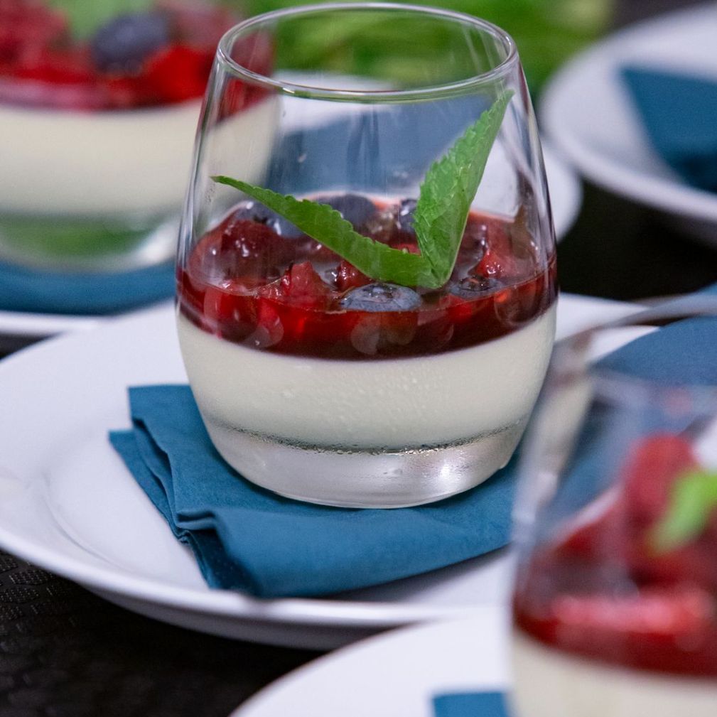 Dessert i glass